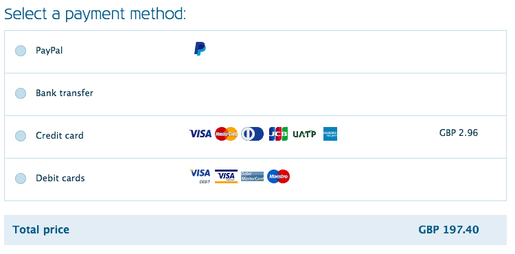 Payment Method Example